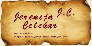 Jeremija Čelekar vizit kartica